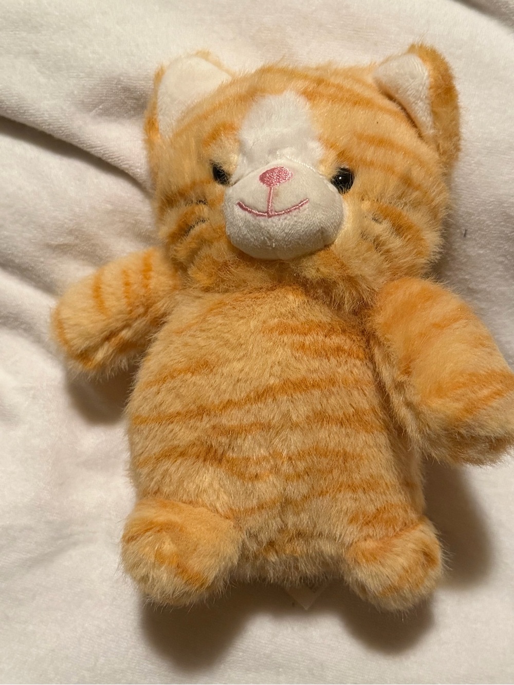 Plush Orange Tabby Cat Stuffed Animal - Soft Cuddly Toy